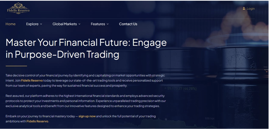 Fidelis Reservo Website
